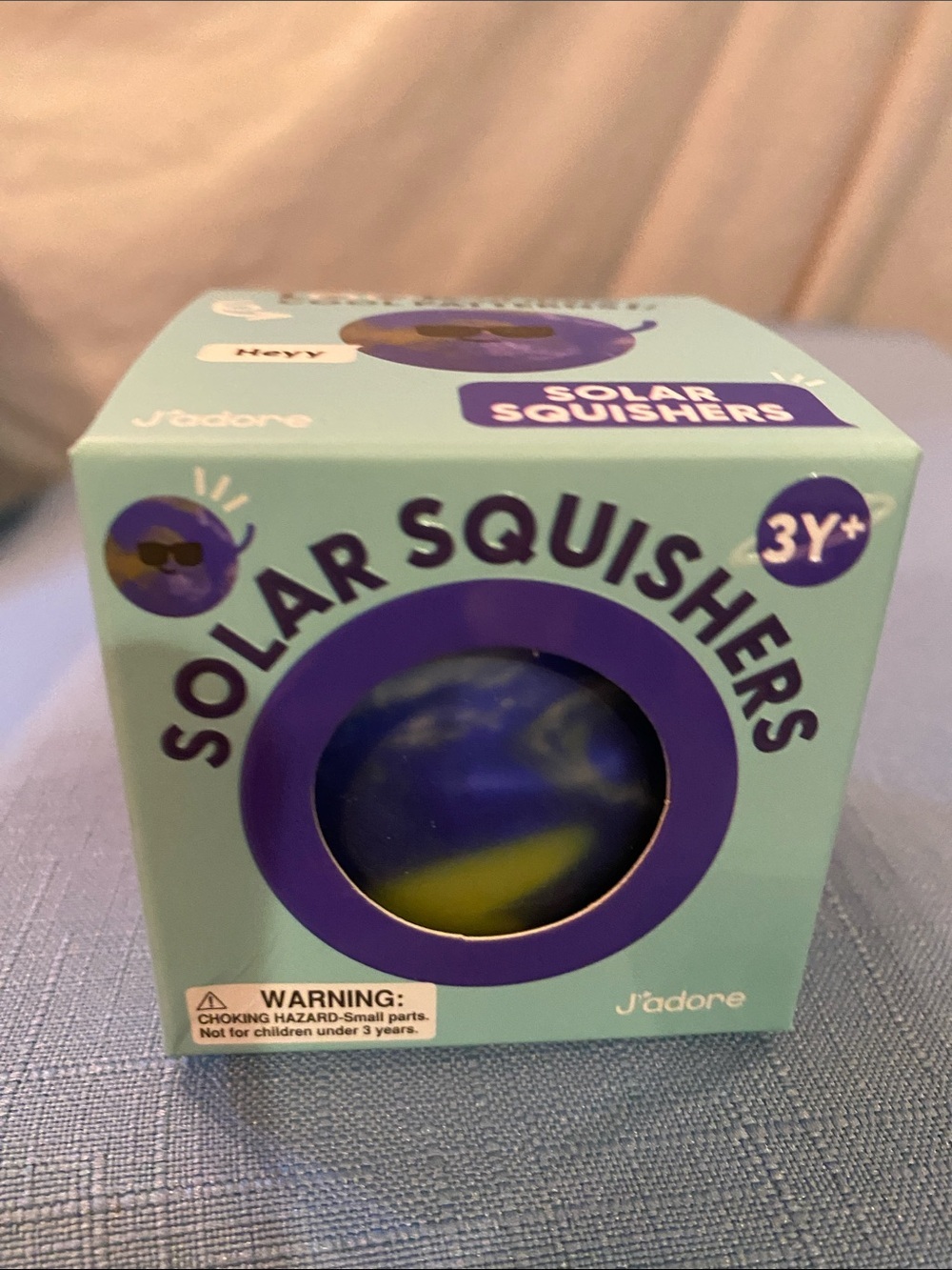 Earth Solar Squishers Toy Ball - Blue/White